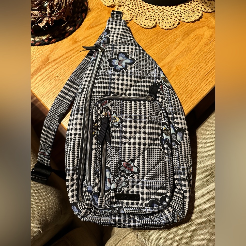 Vera Bradley performance twill sling backpack- Bedford Plaid